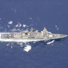 SCS Jeremystaad cruising at high speed, picture taken from above