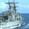 view from rear, high sea